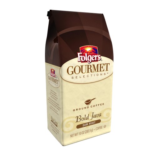 Folgers Gourmet Selections Coffee, Bold Java Dark Roast Ground Coffee, 10 -Ounce Bags (Pack of 3)