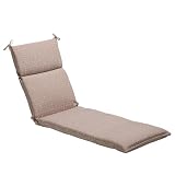 Pillow Perfect Outdoor Gray/Coral Geometric Chaise Lounge Cushion