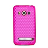 TPU Pink Hexagonal Pattern Silicone Skin Gel Cover Case For HTC Supersonic  ....