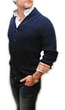 Polo Ralph Lauren Rugby Mens Shawl Linen Cotton Cardigan Sweater Navy