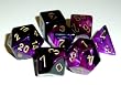 NEW COLOR ... Chessex Dice: Polyhedral 7-Die Gemini Dice Set - Black & Purple w/Gold