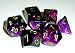 Chessex Dice: Polyhedral 7-Die Gemini Dice Set - Black & Purple w/Gold