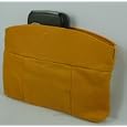 'Lucille - Small' Natural Fine Leather Wallet, top zip with outer coin holder | Earth Yellow | For Sony Ericsson Elm'