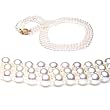 AugustinaJewelry Triple Strand 16-18 Inch 5-5.5mm White Freshwater Cultured Pearl Necklace