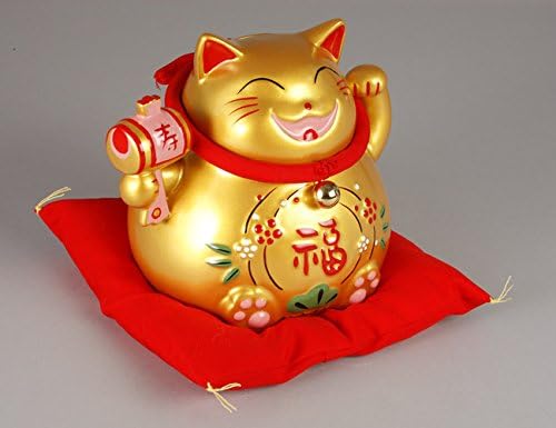 Luck gold beckoning cat ( large) piggy bank YM-2G