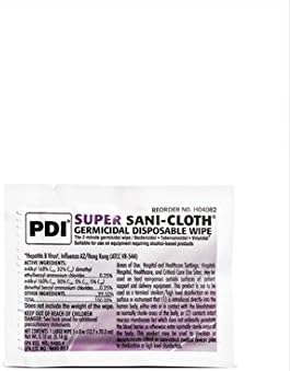 Germicidal Disposable Cloth Wipes, Large Wipes, 5"x8", 50 Individually Wrapped