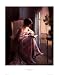 Young Woman Reading By a Window by Delphin Enjoiras. Size 18.79 inches width by 21.96 inches height. High Quality Art Poster Print