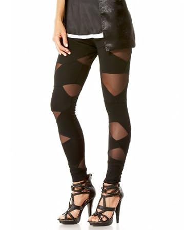 bebe Cutout Mesh Inset Legging from bebe.com