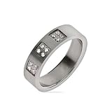 Eve's Addiction Men's Twelve Stone Stainless Steel Band