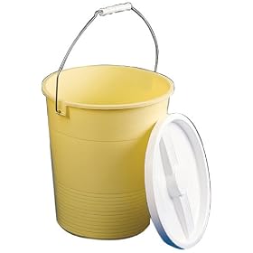 Bel-Art, Scienceware, 167720000, Pail, Low Density Polyethylene, With/Lid, Yellow, 14 Quart