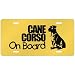 New  Cane Corso On Board  License Plate Dog