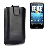 HTC INSPIRE 4G PREMIUM PU POCKET CASE - BLACK