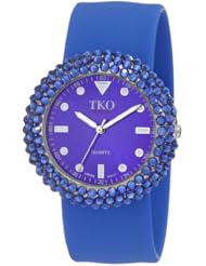 TKO ORLOGI Womens TK613BL Crystal Blue Slap Watch