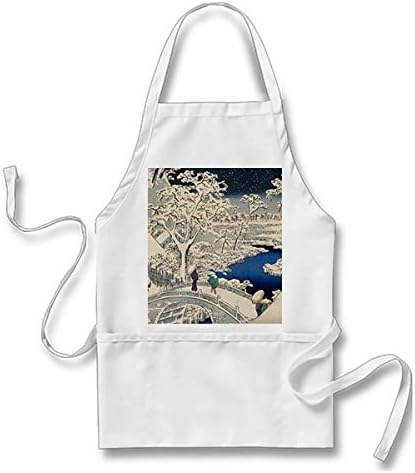 Drum Bridge At Meguro, By Ando Hiroshige Adult Apron