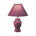 Ceramic Table Lamp - Burgundy (15")