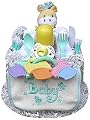1 Tier Neutral Diaper Cake