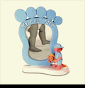 Blue Baby First Step Picture Frame