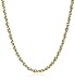 Amazon Collection Men's 14k Yellow Gold Hollow Diamond-Cut Rope Chain Necklace (2.25mm)