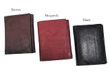 Signature Genuine Leather Tri-fold Wallet w/ 2 Section Billfold