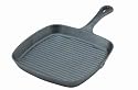 Typhoon Cast iron Chargriller, Square with Solid Handle, 10 Inch