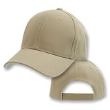 Plain Adjustable Velcro Hats (Many Colors Available), Khaki
