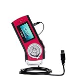 Classic Straight USB Cable for the iRiver T10 with Power Hot Sync and Charge capabilities - Gomadic Brand w/ TipExchange Technology