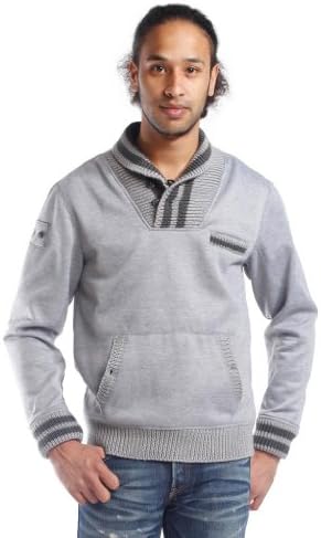 Springfield Classic Men's Sigma Shawl Neck Fleece Pullover Medium Heather Grey Size Small
