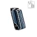 Premium Blue and White Naztech Cabrio Leather Slide-in Carrying Case Pouch with Belt Clip for Samsung Moment M900, i760 / Motorola Droid A855, CLIQ MB200 / HTC Tilt 2, Touch Pro 2 [Retail Packaging]