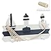 MyGift Nautical Design Wall-Mounted Wood 3-Hook Coat Rack, Storage Organizer