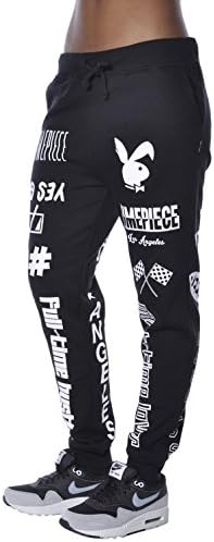 Womens Dimepiece Verbage Fleece Jogger Elastic Sweatpants Small
