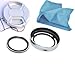 Rainbowimaging Silver 4-in-1 Accessory kit, Metal Lens Hood + Silver Metal Adapter with EBC Coating Filter + Lens Cap + Microfiber cleaning cloth for Fujifilm X20 & X10 Camera, replaces Fujifilm LHF-X20