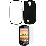 GTMax Black Snap on Rubberized Case + Clear LCD Screen Protector for T-Mobi ....