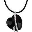 14K White Gold Onyx and Diamond Pendant
