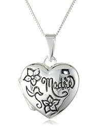 Sterling Silver "Madre" Heart Locket, 18"