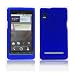 Motorola Droid 2 A955 Rubberized Blue Premium Phone Protector Hard Cover Case + Screen Protector w/small microfiber cloth