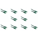 C&E Cat6 6-Inch Snagless/Molded Boot Ethernet Patch Cable, 10-Pack, Green (CNE57955)