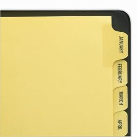Avery Recycled Gold Reinforced Preprinted Laminated Tab Dividers, Jan.-Dec. (AVE11307)