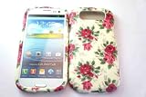 Designer Retro Shabby Chic Vintage Red Rose Samsung Galaxy S3 Case Full Cover Front and Back