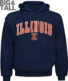 Illinois Fighting Illini Big & Tall Navy Mascot One Hooded Sweatshirt