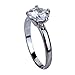 Psiroy 925 Sterling Silver Stunning Created Gorgeous Women's 8mm*8mm Round Cut Rainbow Topaz Solitaire Filled Ring
