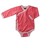 All- Natural Kimono Bodysuit by Baby Soy (0 - 3 Months, Blossom, Pink)