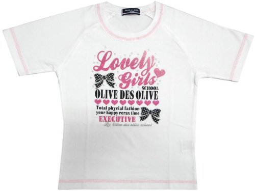 ジュニア Tシャツ OLIVE des OLIVE School ラメプリントTシャツ（女の子-子供用）110cm 120cm 130cm 140cm