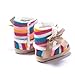 LIVEBOX Baby Multicolor Cotton Knit Premium Soft Sole Anti-Slip Warm Winter Infant Prewalker Toddler Snow Boots (M: 6~12 Months)