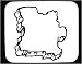 Decorated Mouse Pad with Angola, geographical, map