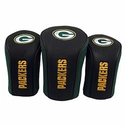 Green Bay Packers NFL Mesh Barrel Headcovers (Set of 3) by McArthur Golf.