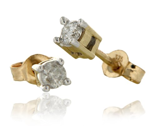 Tuscany Gold Damen-Ohrringe 375 Gelbgold 9ct 0.15ct Diamond Claw Set Stud -1.58.015F Preisvergleich
