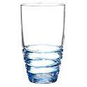 Acrylic Swivel Highball Glasses Set of 4 - Blue