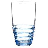 Acrylic Swivel Highball Glasses Set of 4 - Blue