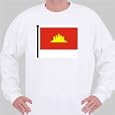 Sweatshirt with Cambodia, Cambodian, flag, Kampuchea, Kampuchean