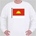 Sweatshirt with Cambodia, Cambodian, flag, Kampuchea, Kampuchean